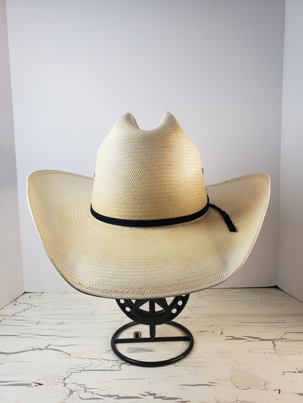 Resistol 10X Cattleman Genuine Shantung Straw Cowboy Hat in size 7-1/4 - Picture 3 of 16